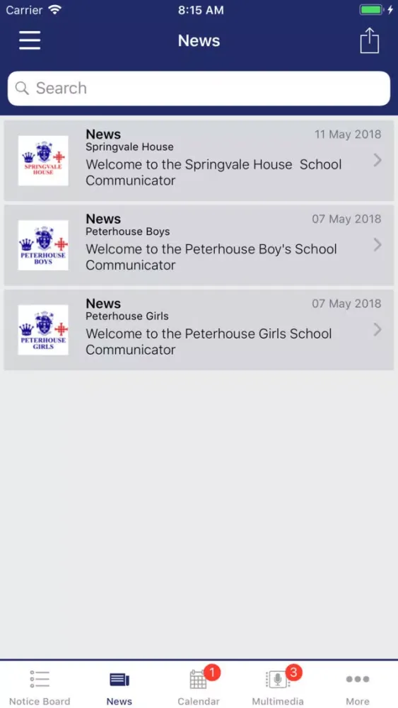 Ảnh chụp màn hình của Peterhouse Group of Schools