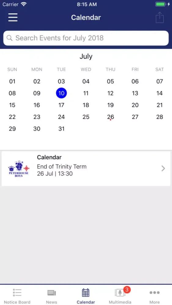 Ảnh chụp màn hình của Peterhouse Group of Schools