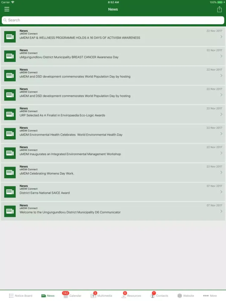ภาพหน้าจอของ uMDM Connect iPad 