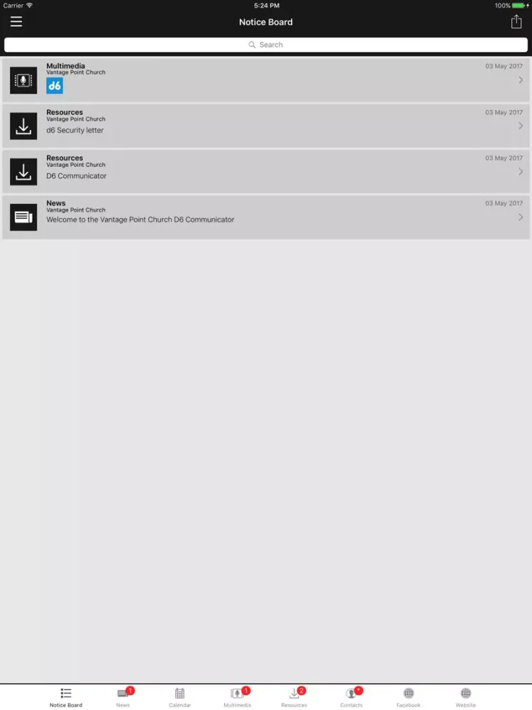 Vantage Point Church iPad 應用截圖