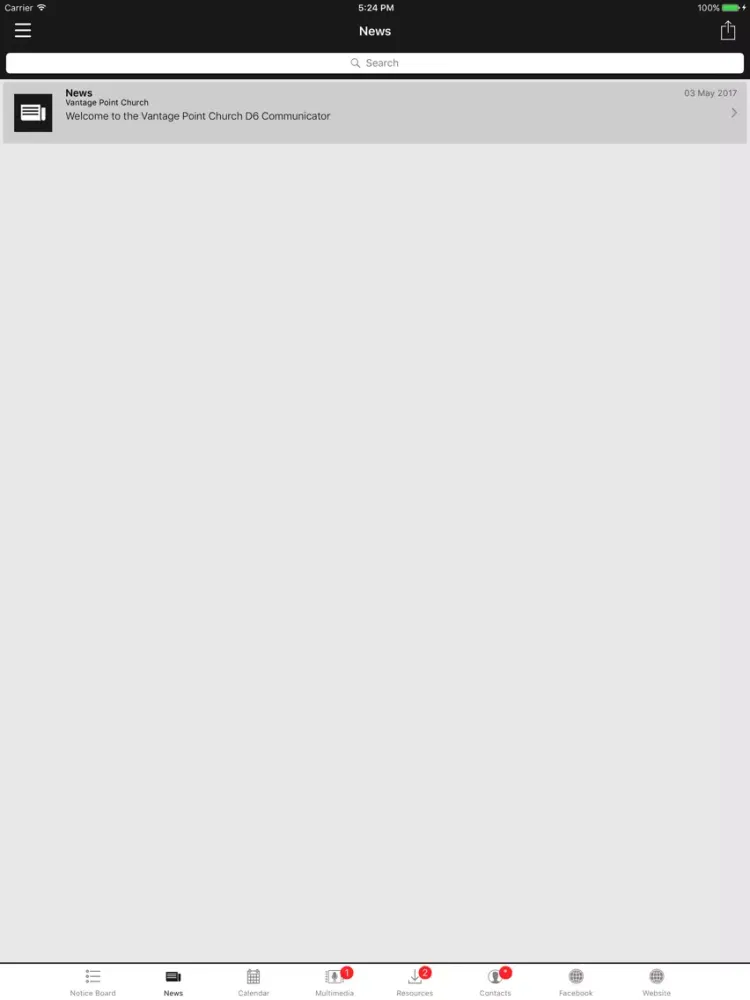Vantage Point Church iPad 應用截圖