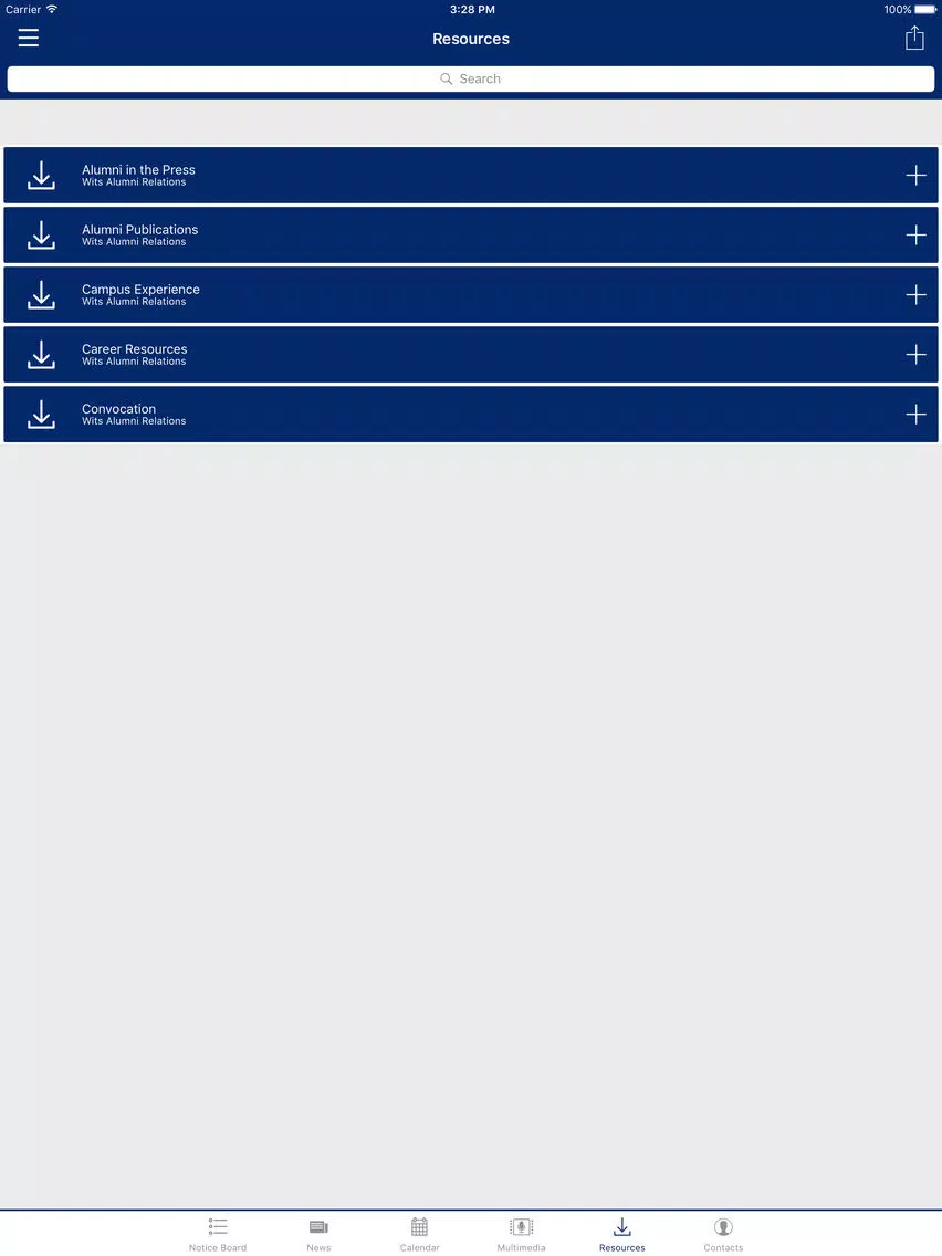 Wits Alumni Communicator iPad  Screenshots