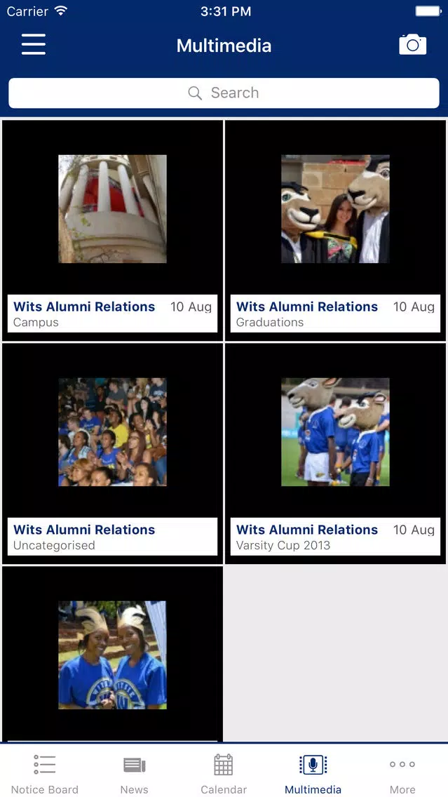 Wits Alumni Communicator Screenshots