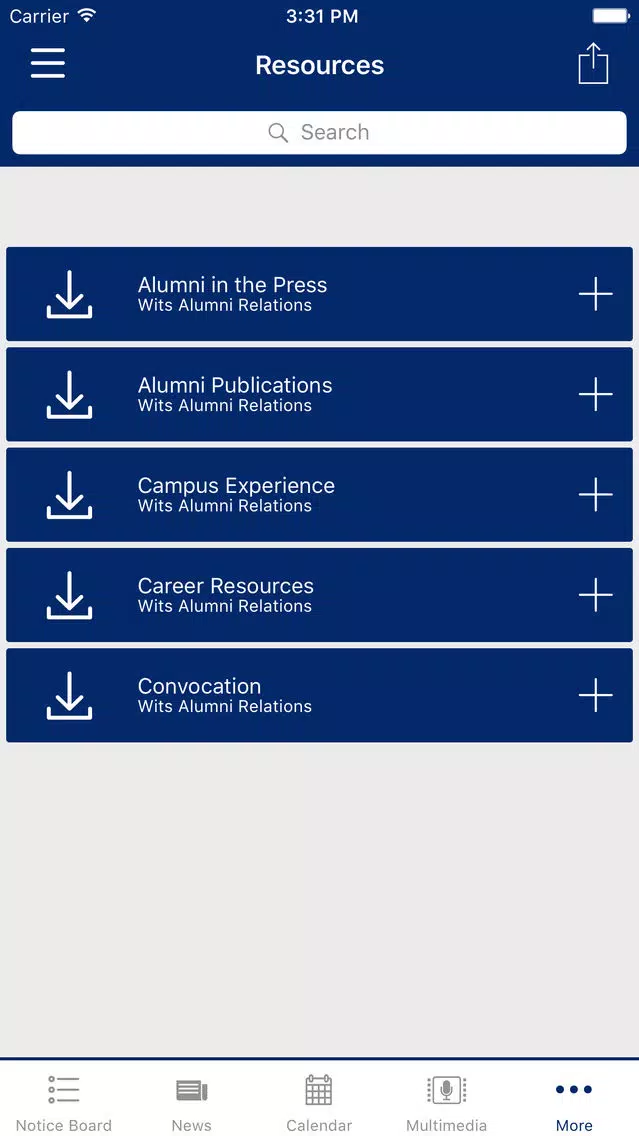 Wits Alumni Communicator Screenshots