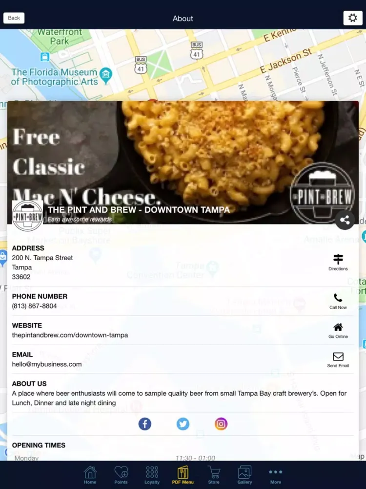 Ảnh chụp màn hình của The Pint and Brew App iPad 