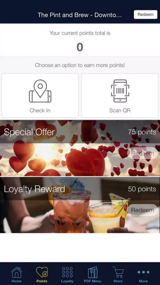 Ảnh chụp màn hình của The Pint and Brew App