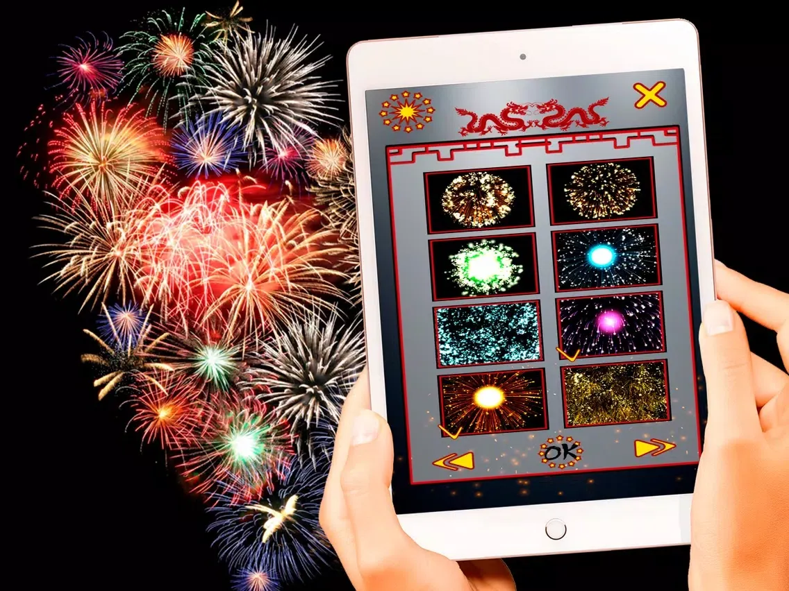 Tangkapan skrin Fireworks iPad 