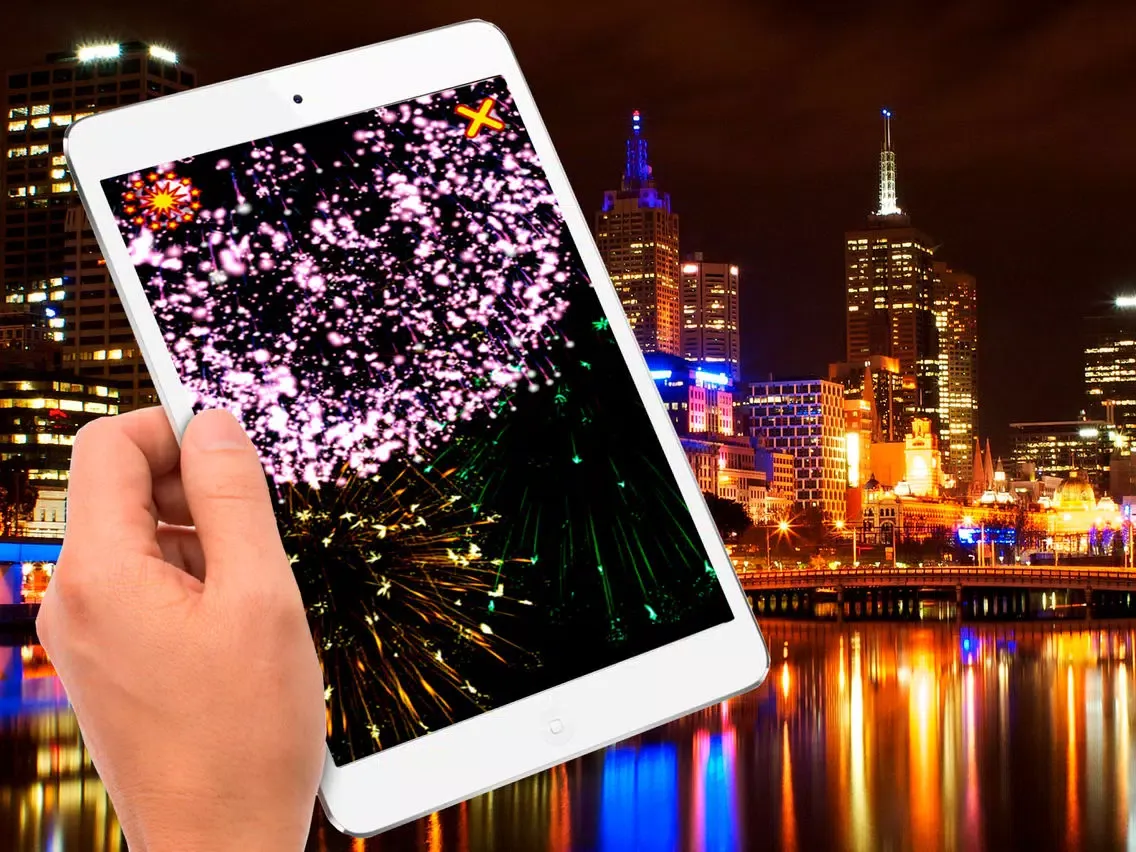 Tangkapan skrin Fireworks iPad 