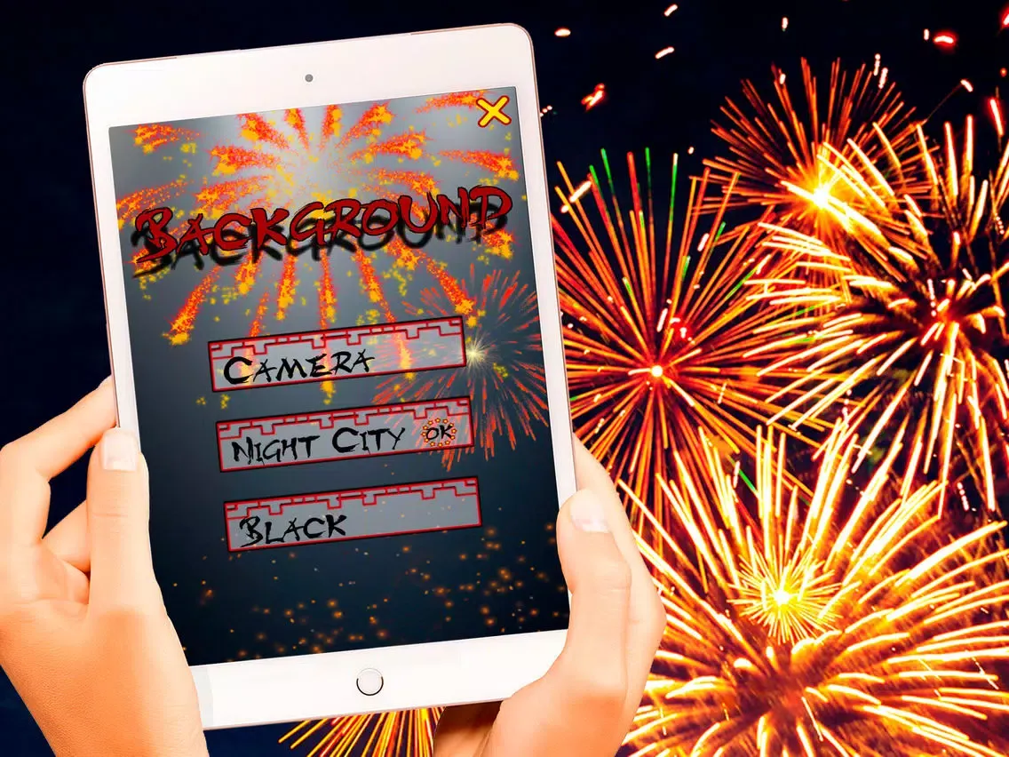 Tangkapan skrin Fireworks iPad 