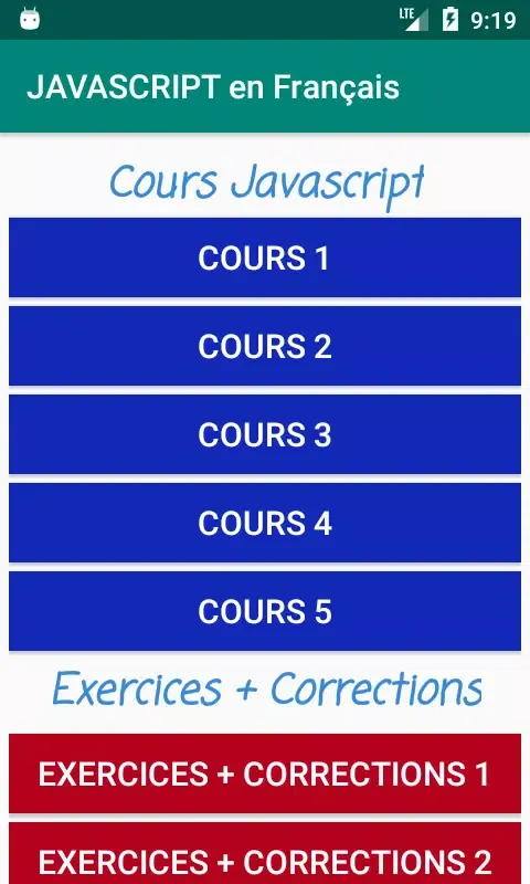 Javascript (Cours + Exercices स्क्रीनशॉट