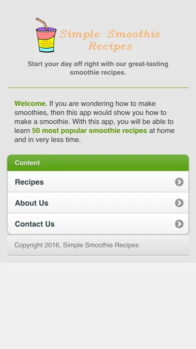 Simple Smoothie Recipes DA Screenshots