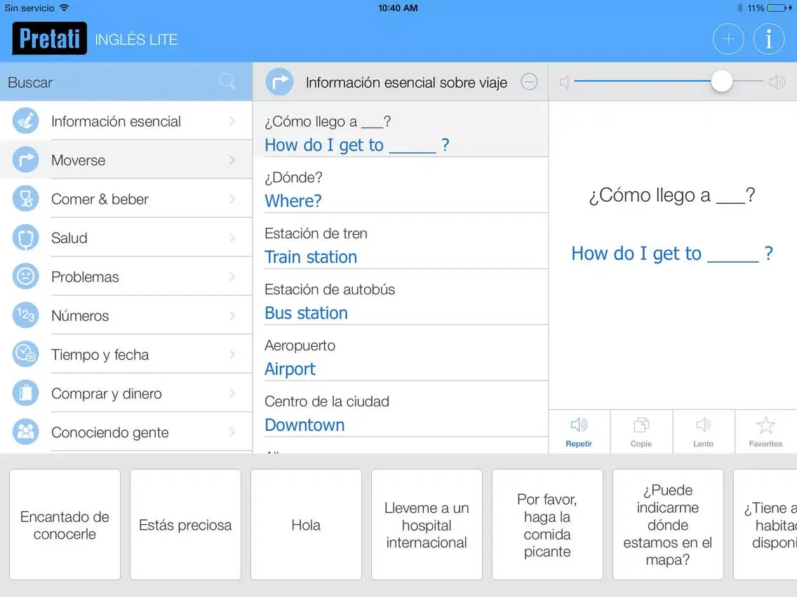 Traducción Inglés - Aprender y hablar con Audio iPad  Screenshots