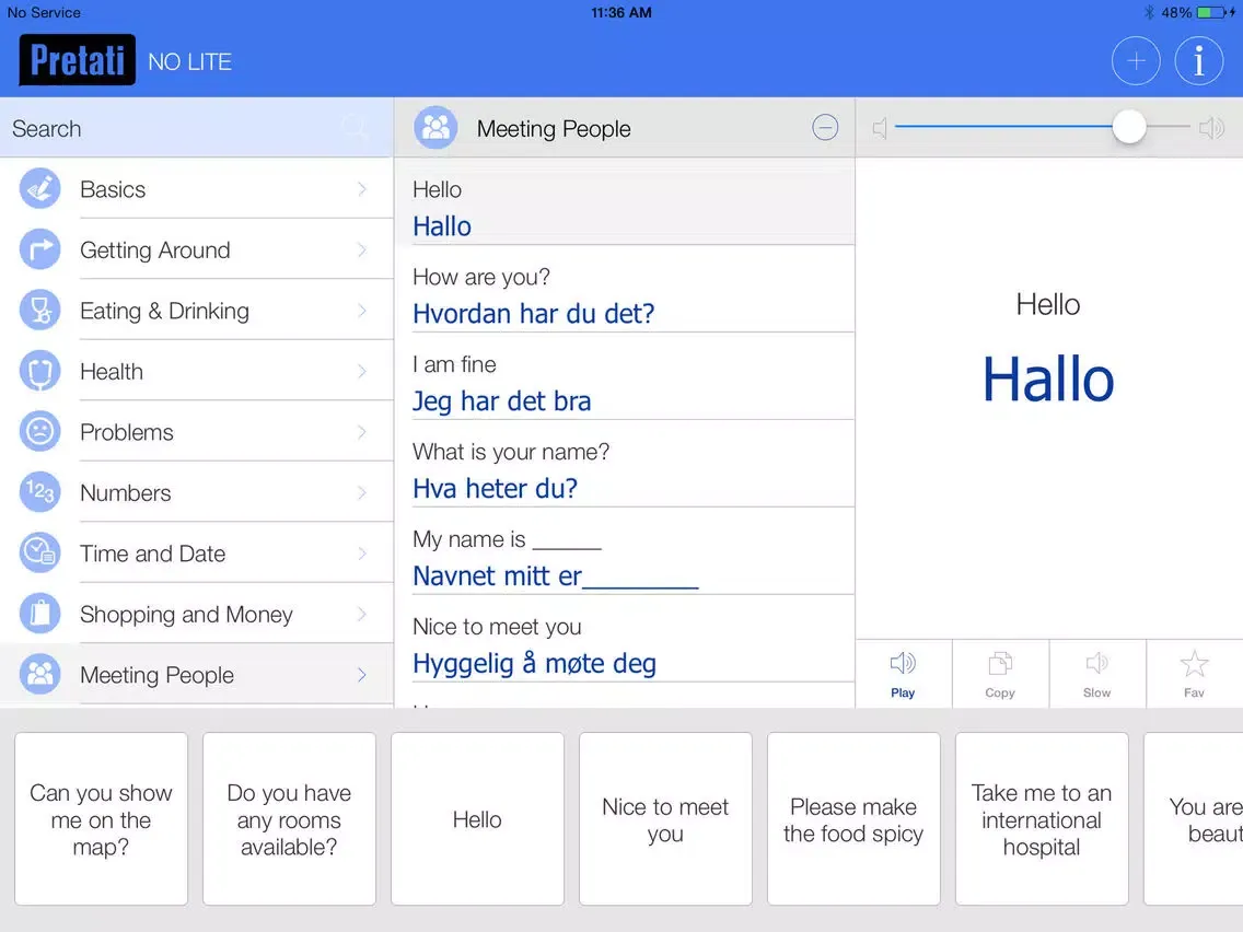 Norwegian Pretati - Speak with Audio Translation iPad  स्क्रीनशॉट