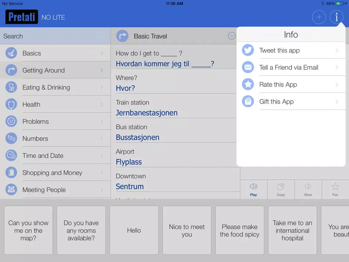 Norwegian Pretati - Speak with Audio Translation iPad  स्क्रीनशॉट