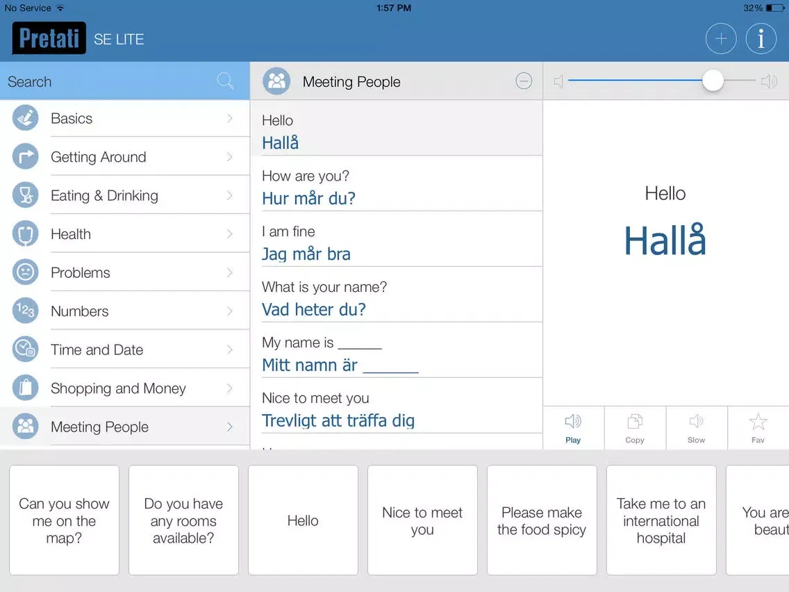 Swedish Pretati - Speak with Audio Translation iPad  Screenshots