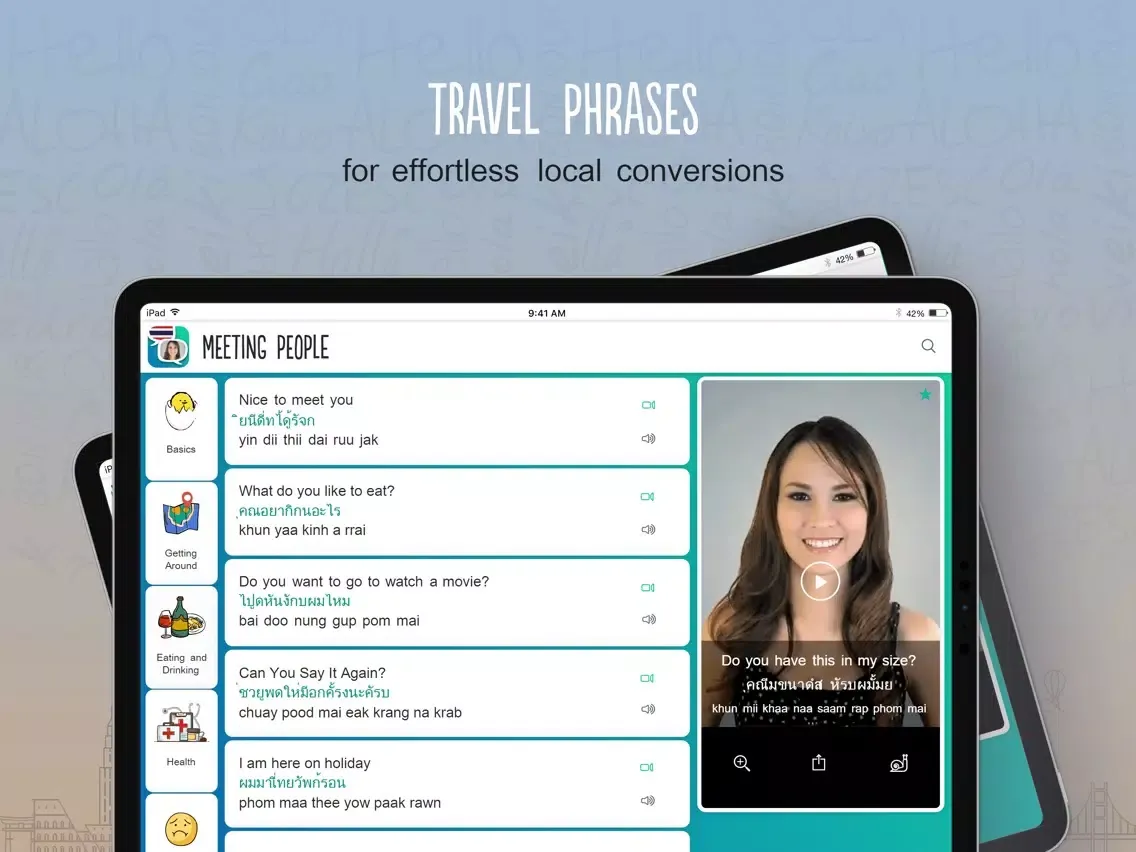 Thai Trocal - Travel Phrases iPad  Screenshots
