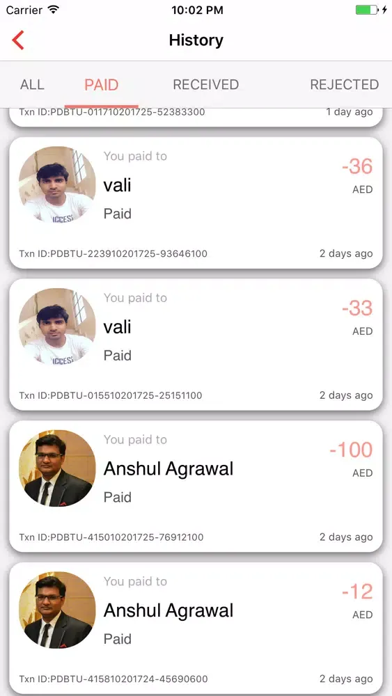 Pay2U Tahwil Disruptive App Screenshots