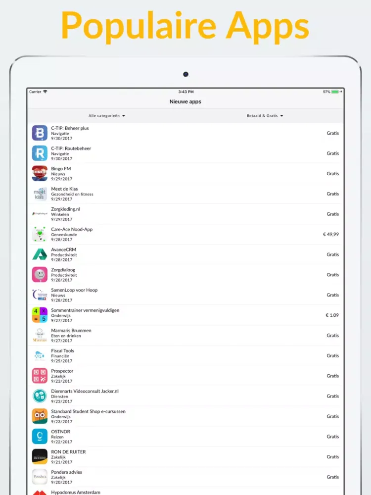 ภาพหน้าจอของ Nederlandse Apps - Dutch Apps iPad 