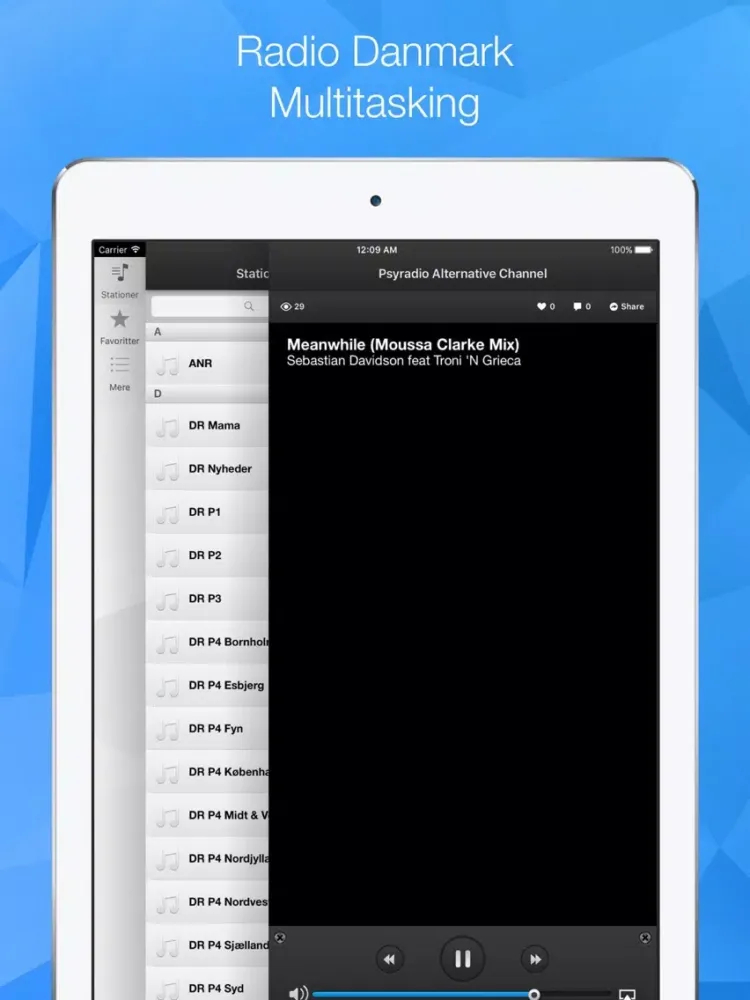 Radio Danmark - bedste danske radiostationer iPad  Ekran Görüntüleri