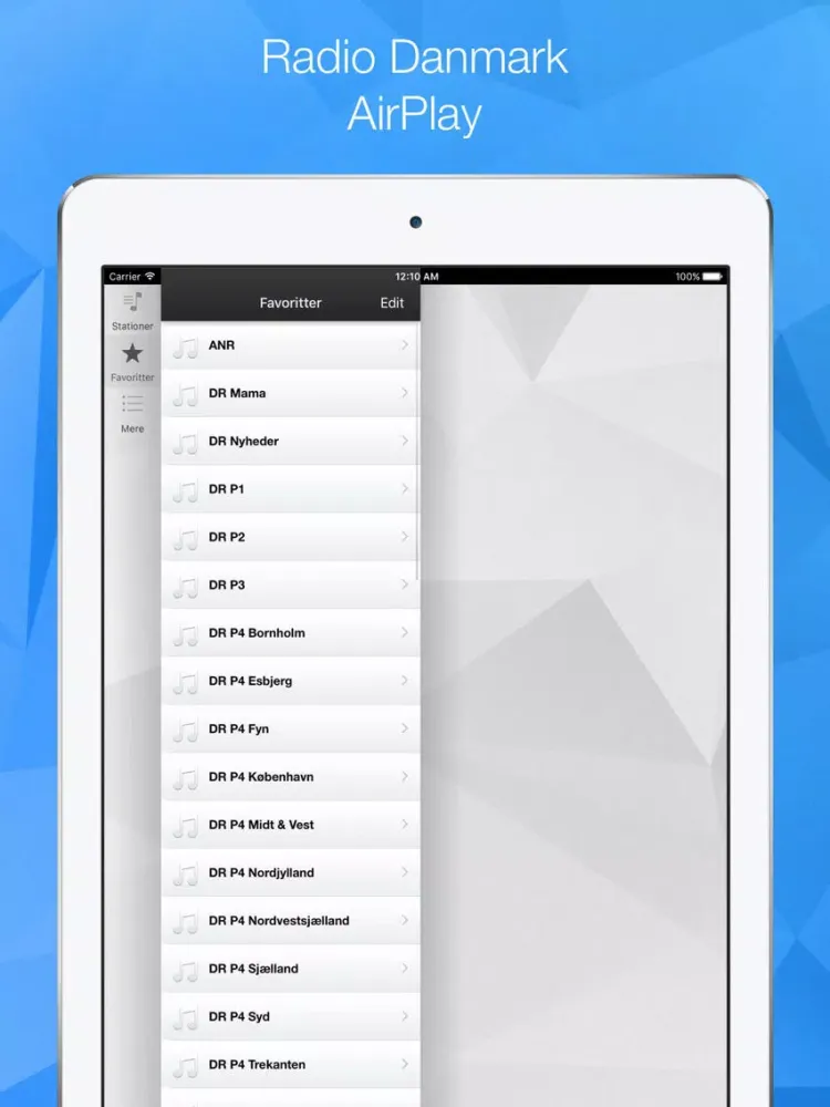 Radio Danmark - bedste danske radiostationer iPad  Ekran Görüntüleri