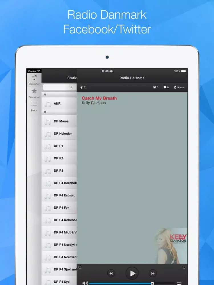 Radio Danmark - bedste danske radiostationer iPad  Ekran Görüntüleri