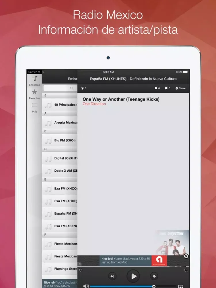 Radio Mexico - Lite iPad  स्क्रीनशॉट