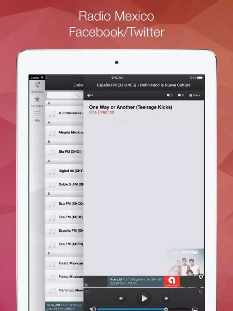 Radio Mexico - Lite iPad  स्क्रीनशॉट