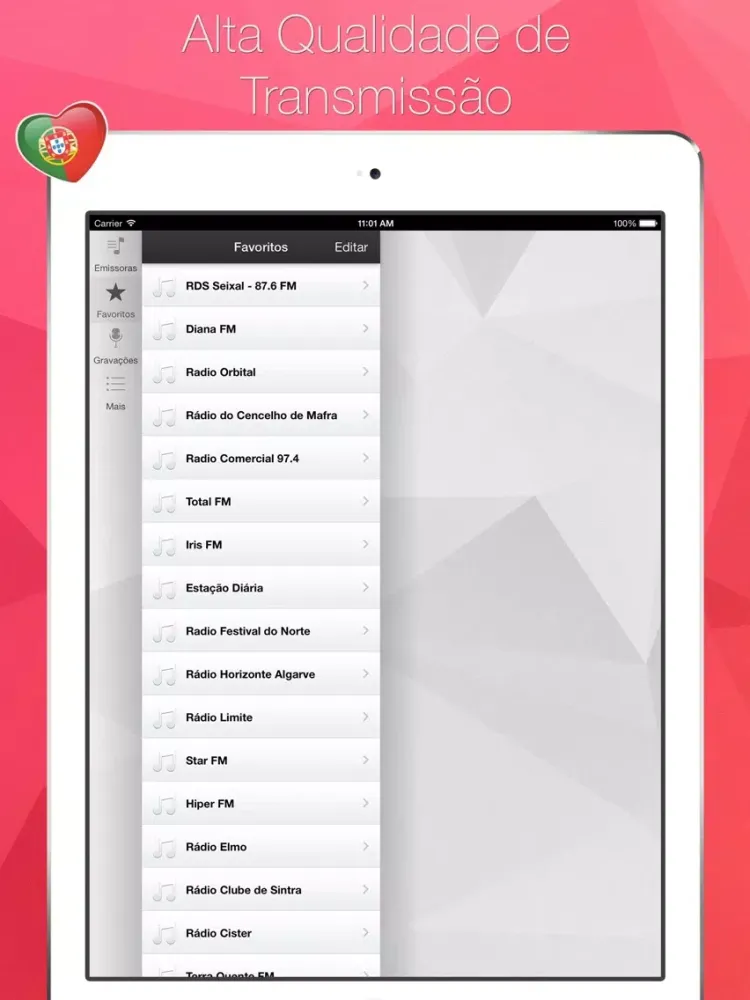 Rádio Portuguesa - Radio Portugal Lite iPad  Screenshots