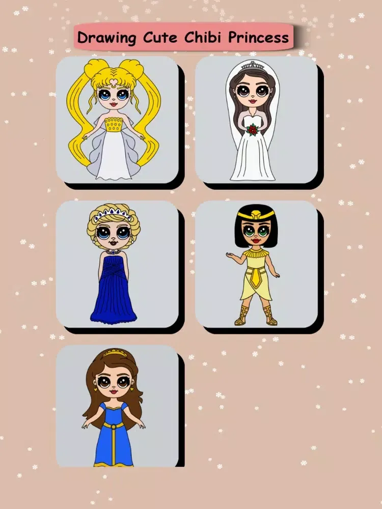Draw Cute Princesses iPad  স্ক্রিনশট