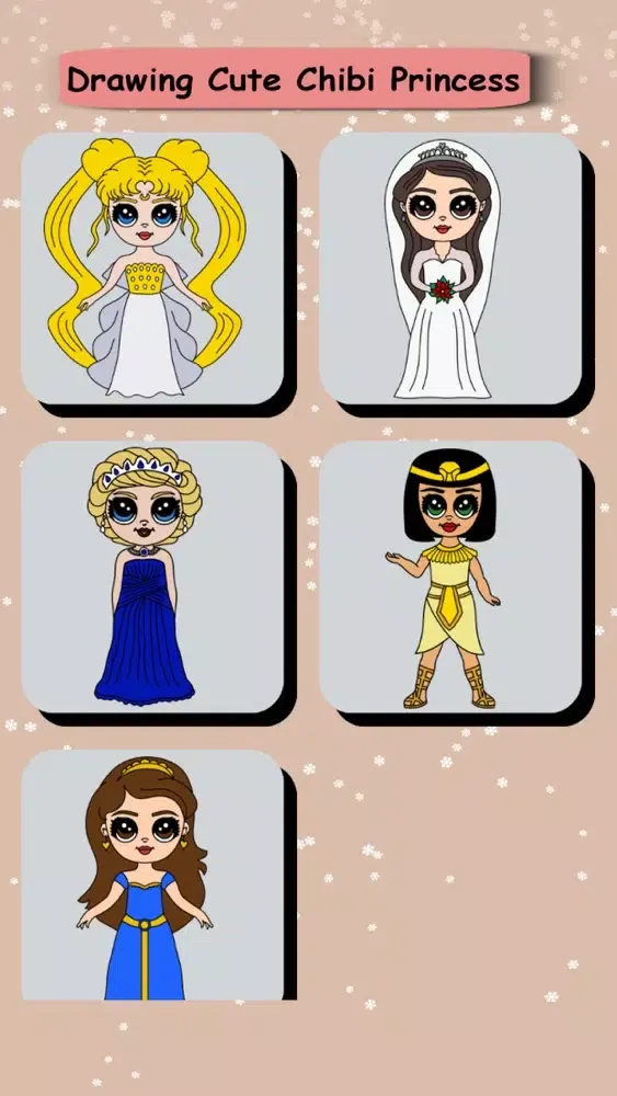 Draw Cute Princesses স্ক্রিনশট