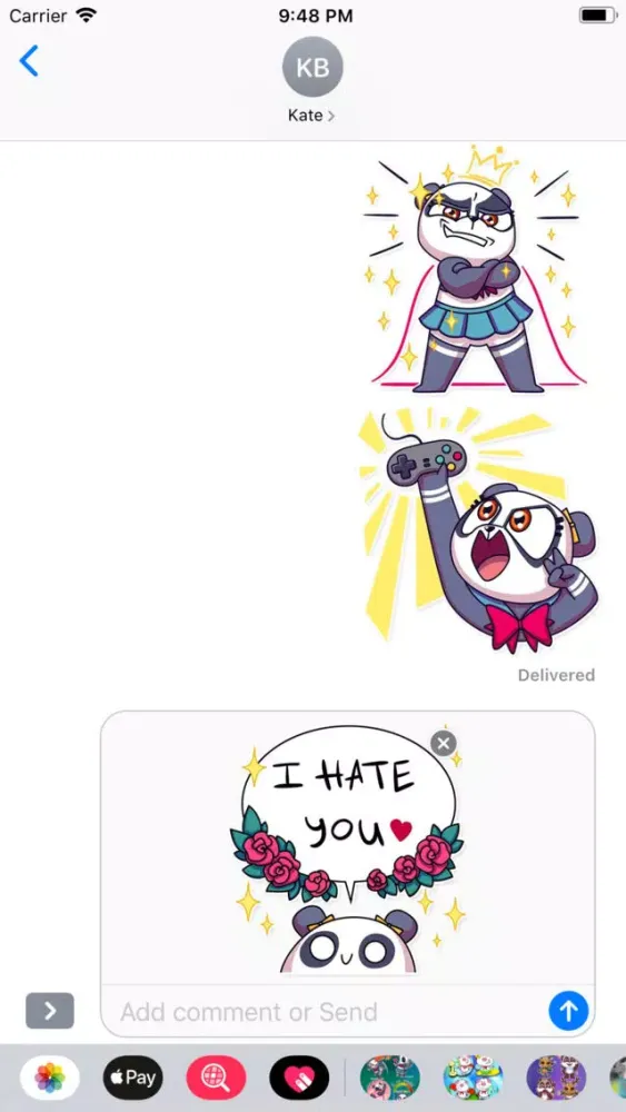 Crazy Panda Funny stickers স্ক্রিনশট