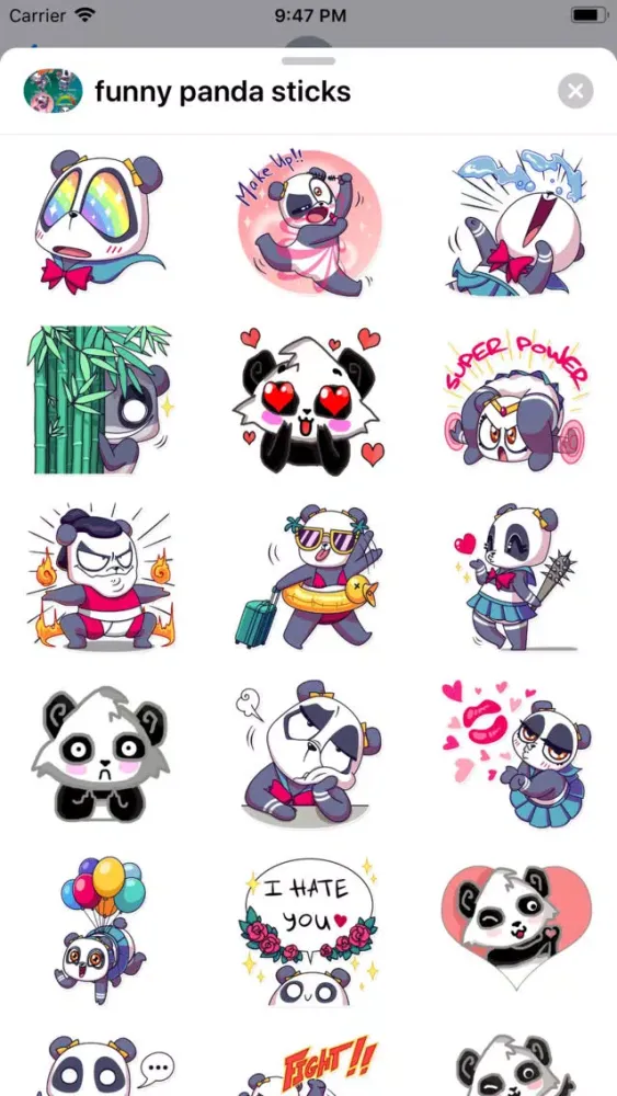 Crazy Panda Funny stickers স্ক্রিনশট