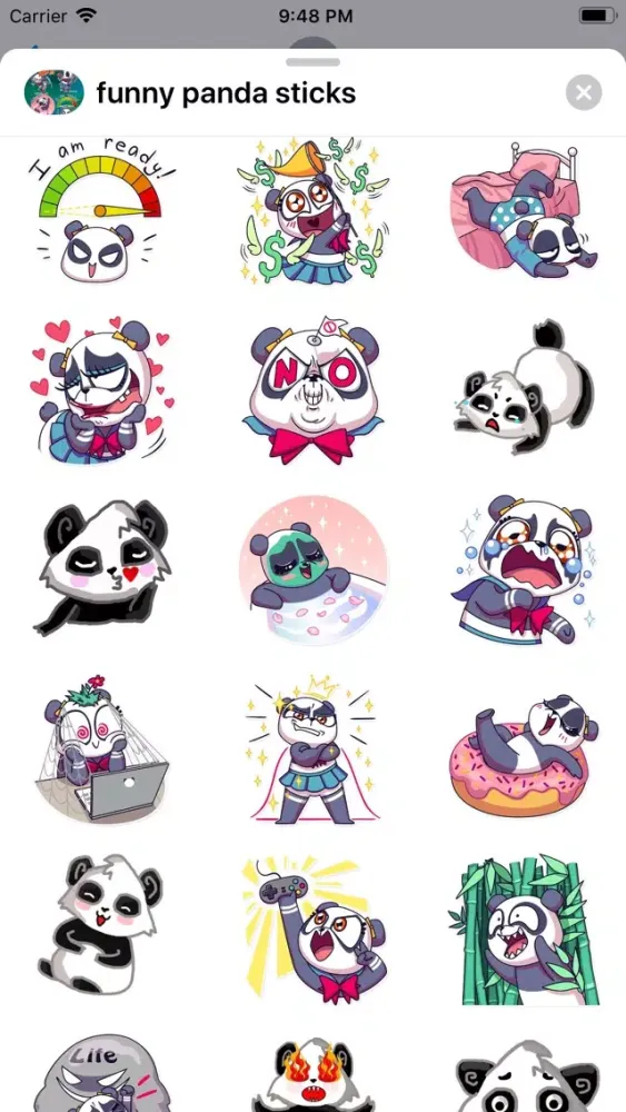 Crazy Panda Funny stickers স্ক্রিনশট