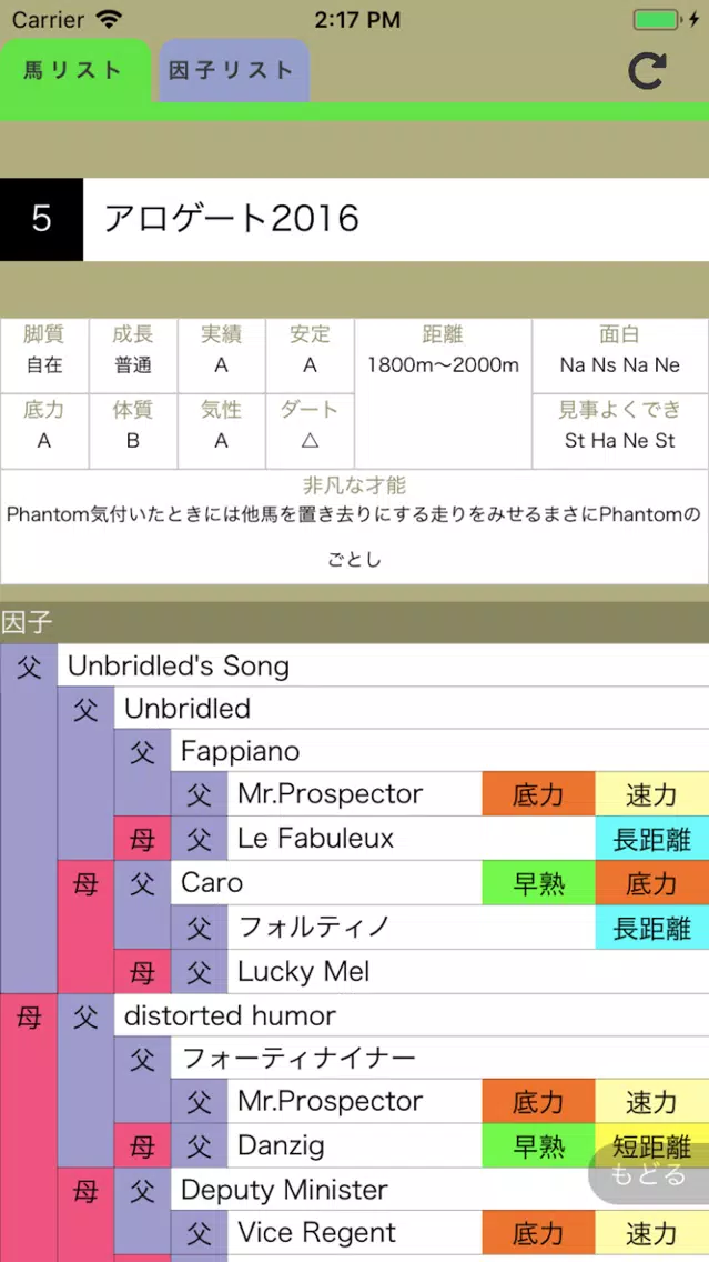Ảnh chụp màn hình của ダビマス 鬼ツール for ダービースタリオンマスターズ
