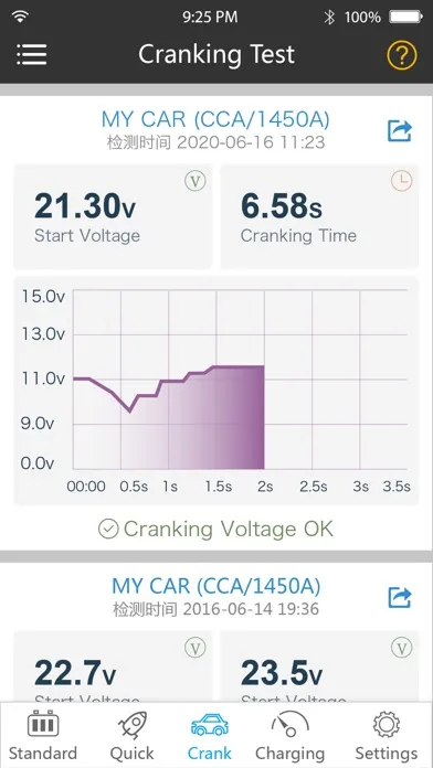Tangkapan layar Battery Test 1000