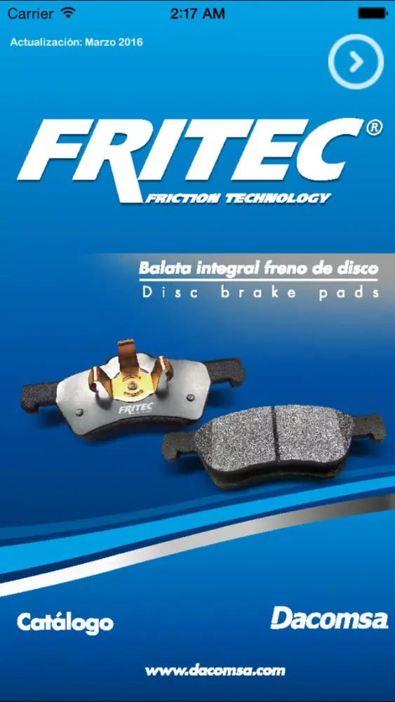 Ảnh chụp màn hình của Fritec eCatalog