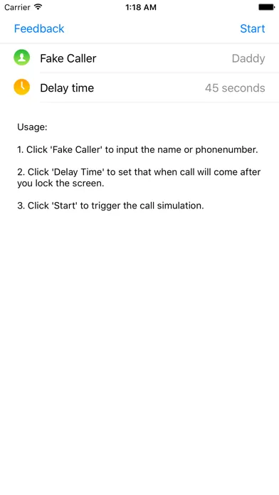 Capturas de pantalla de FakeCall - simulate system phone call