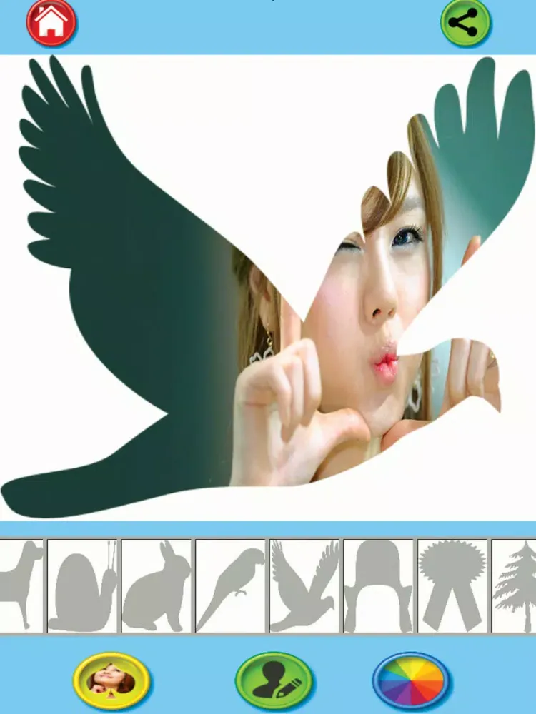 Insta Shape Overlay Effects--using delight frames decorate your photos iPad 应用截图