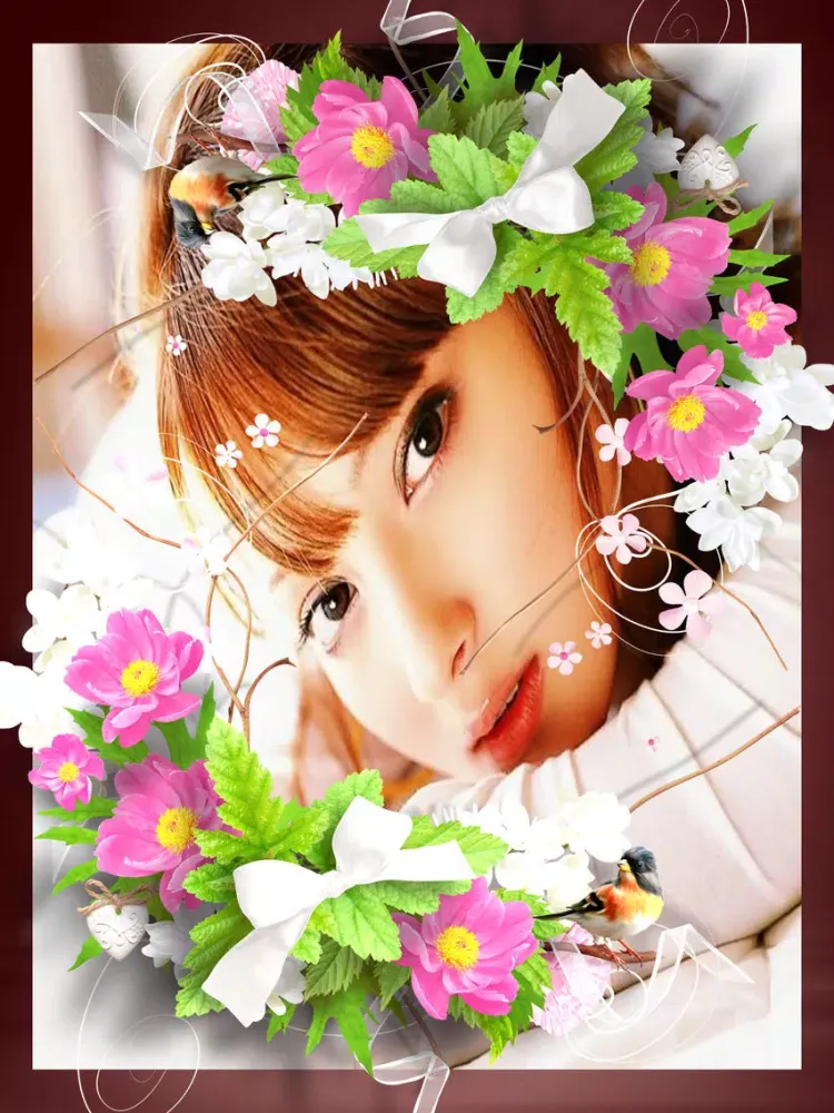 Flower Stickers-photo frame free make wonderful flower world iPad 應用截圖