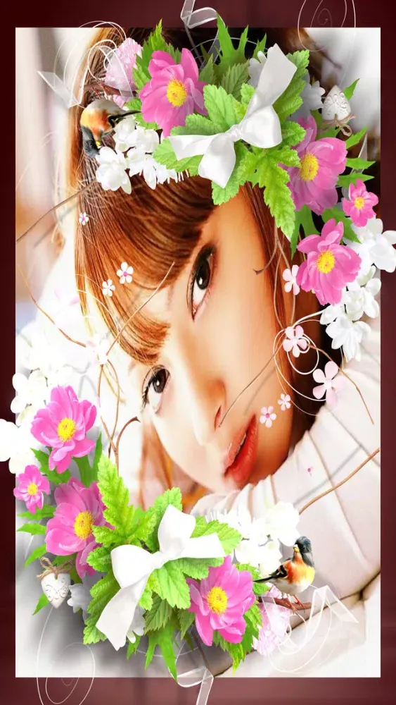 Flower Stickers-photo frame free make wonderful flower world應用截圖