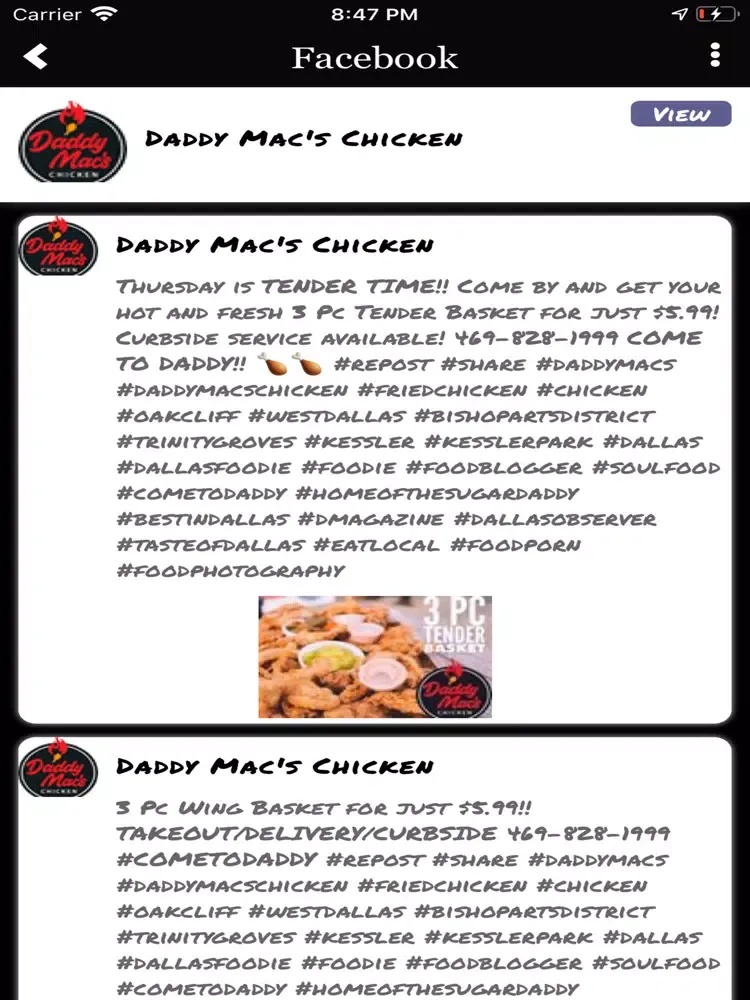 Captures d'écran de Daddy Macs Chicken iPad 
