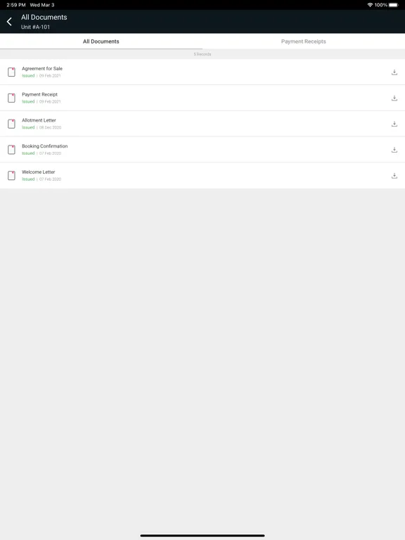 A. Shridhar Sales and Customer iPad  Screenshots