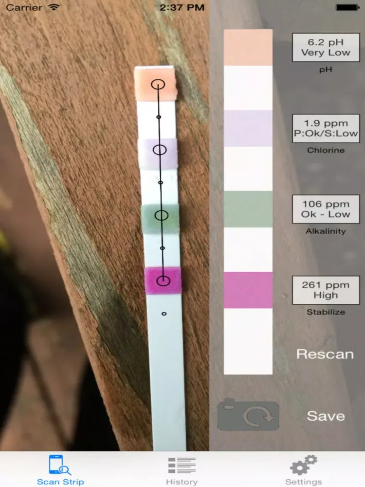 Tangkapan skrin AquaScan - Digital Teststrip Reader iPad 