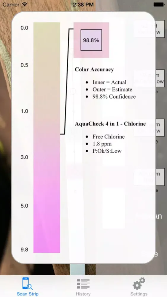 Tangkapan skrin AquaScan - Digital Teststrip Reader