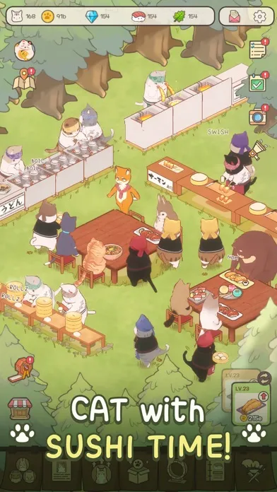 Zrzuty ekranu Cat Garden - Food Party Tycoon