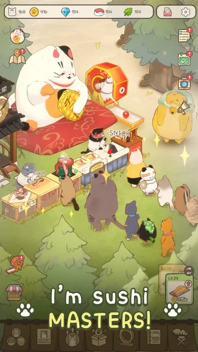 Zrzuty ekranu Cat Garden - Food Party Tycoon