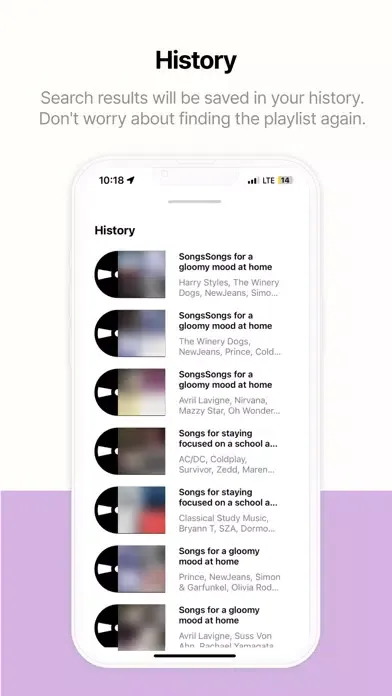Capturas de tela do NowMusic: Create Playlist