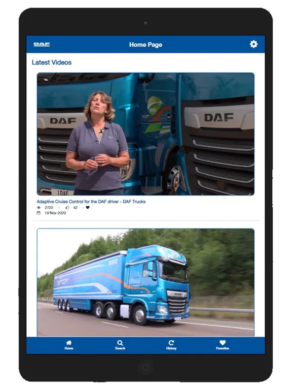Captures d'écran de DAF Video iPad 