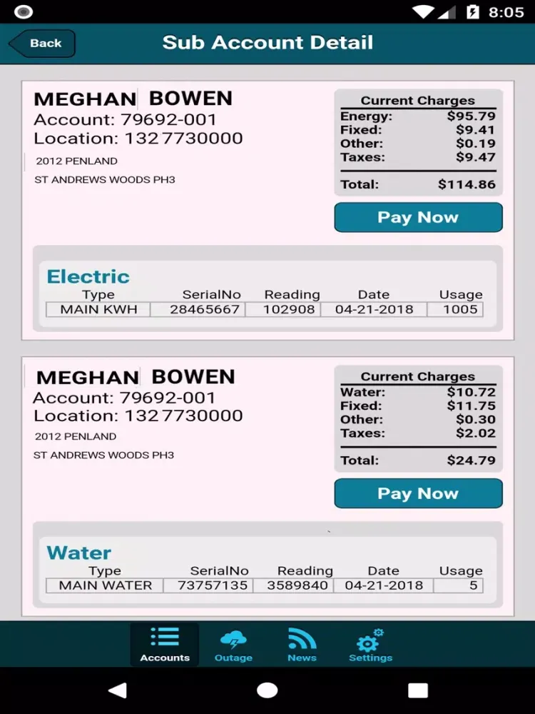 Benton County Utilities iPad 應用截圖
