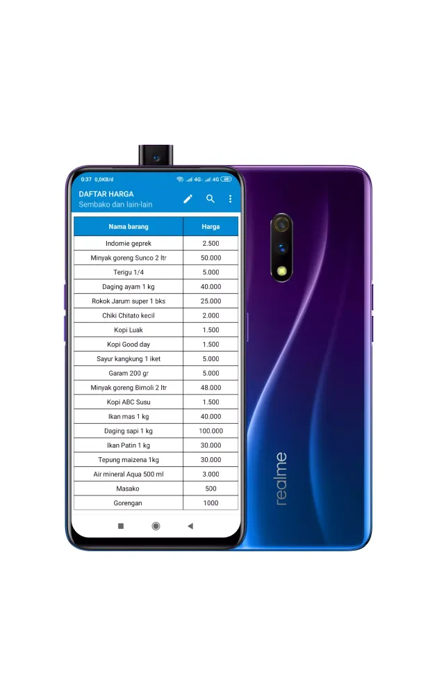 Daftar Harga Sembako स्क्रीनशॉट